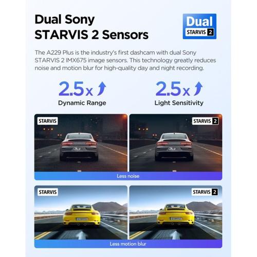 VIOFO DASHCAM A229DUO-G 2K 1440P + 2K 5GHZ WIFI + GPS