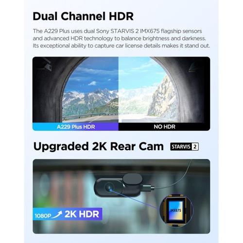 VIOFO DASHCAM A229DUO-G 2K 1440P + 2K 5GHZ WIFI + GPS
