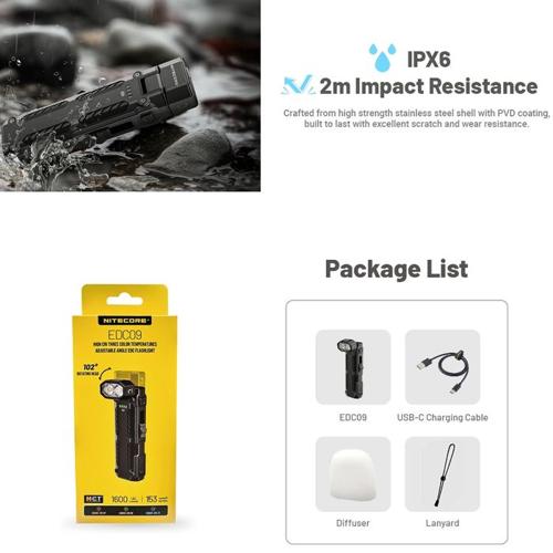 NITECORE EDC09 1600 LUMEN EDC FLASHLIGHT