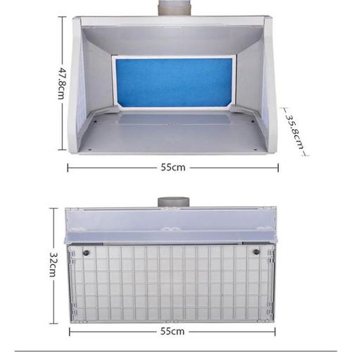FORMULA AIRBRUSH LARGE SPRAY BOOTH WITH LIGHTS AND EXHAUST