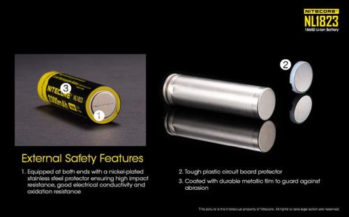 NITECORE LI-ION RECHARGEABLE BATTERY 18650 (3.7v / 2300mAh)