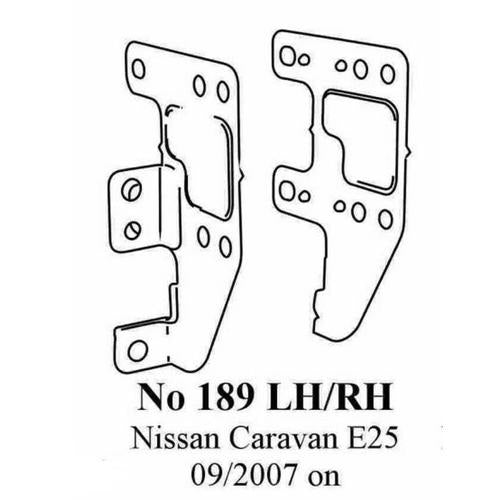 RADIO BRACKETS NISSAN CARAVAN E25 09/2007 ON SIDE BRACKETS