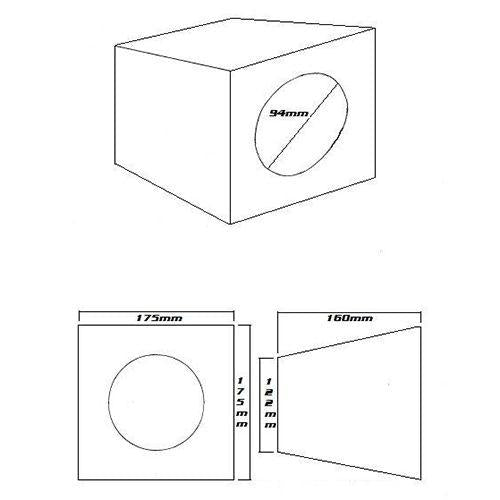 SPEAKER BOX 4" BLACK CARPET (PAIR)