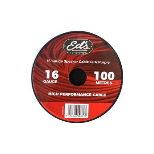 EDS 16 GAUGE SPEAKER CABLE CCA 100M PURPLE