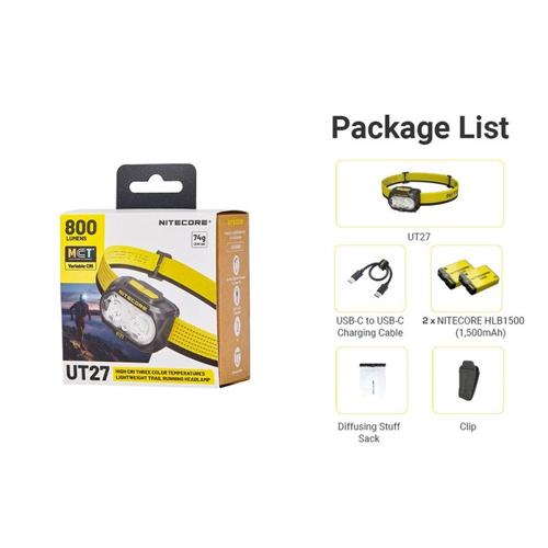 NITECORE 800 LUMEN USB RECHARGEABLE LED HEADLAMP YELLOW