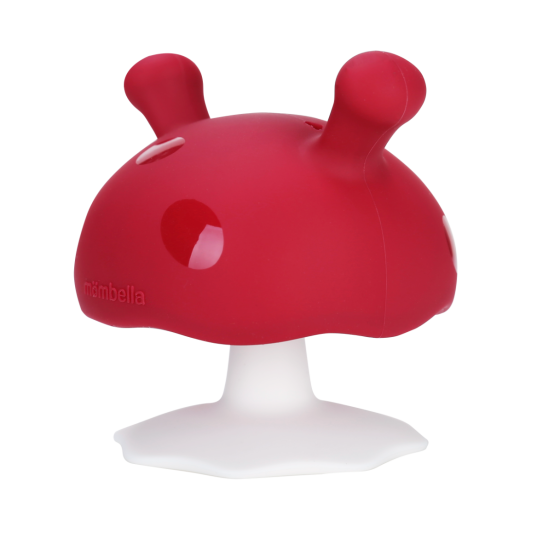 Mushroom Teether - Chimney Red - Mombella