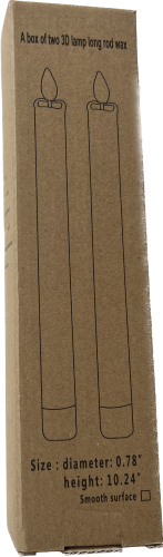 Elegant taper candle set with remote, featuring flameless design for safe, ambient illumination in any setting.