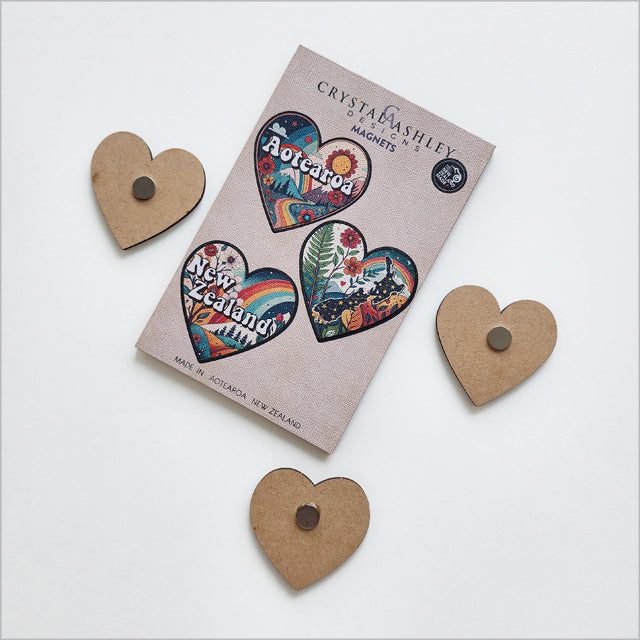 Magnet Pop-Out - Heart Aotearoa + NZ Set
