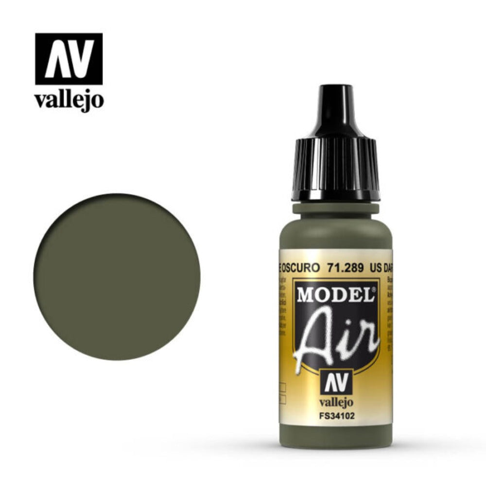 Vallejo Model Air - US Dark Green 17 ml - Model Paint