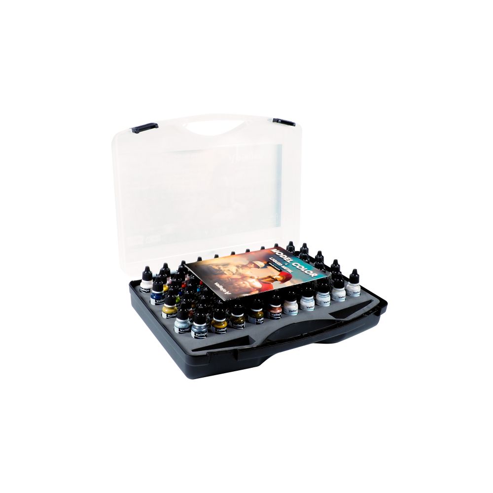 Vallejo - Model Colour - Basic Case. Includes: 75 Basic Colors + 5 Auxiliaries
