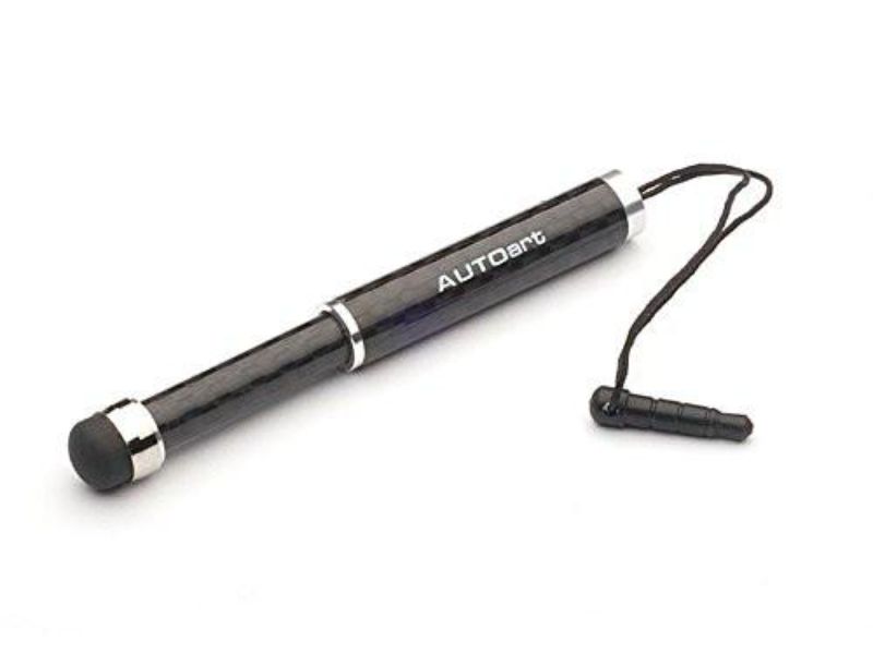 Premium diecast car-inspired stylus with carbon fiber construction for precise touchscreen use and enhanced smartphone experience.
