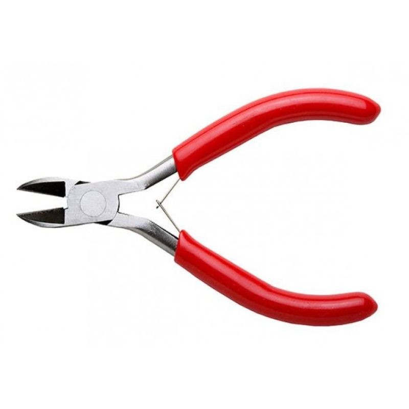 Compact 4.5-inch Hobby Tool pliers nippers with ergonomic grip for precise cutting of wires, metals, and plastics.