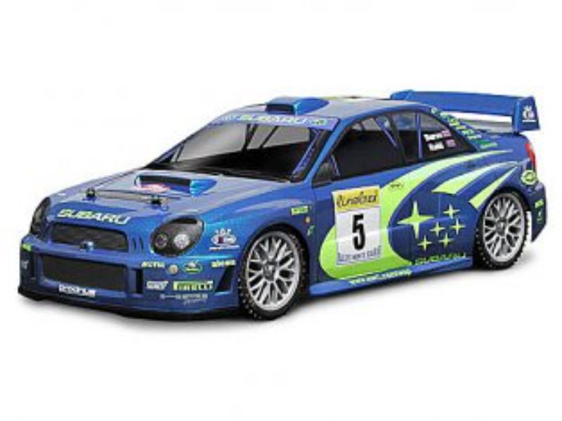 Radio control body 200mm replica of '01 Subaru Impreza WRC, designed for speed and precision in 1/10 scale racing.