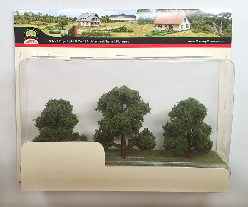 Sun Kissed Deciduous trees, 3-4 inches, vibrant colors, ideal for model scenery and dioramas.