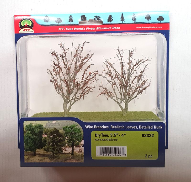 Intricately crafted dry foliage trees, 89-101mm tall, ideal for realistic model landscapes and diorama creations.