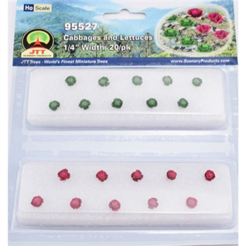 JJT Model Scenery - HO: 6mm Cabbage Lettuce (20)