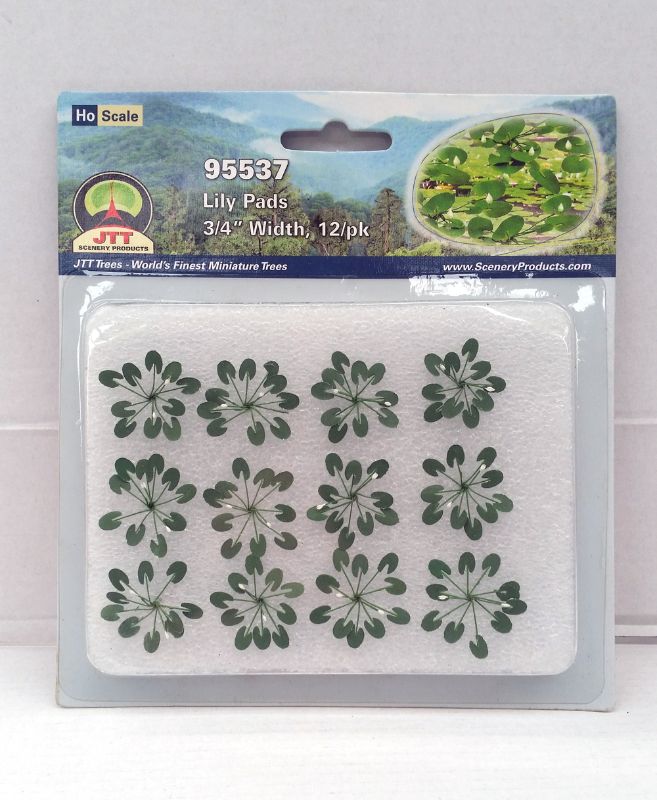 JJT Model Scenery - HO: 19mm Lily Pads (12)