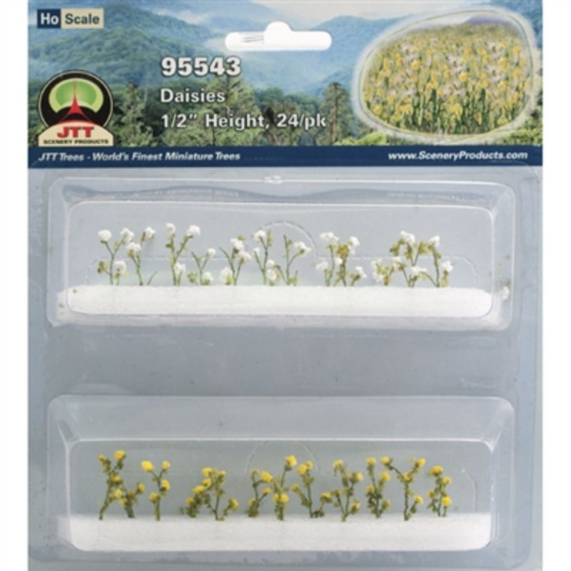JJT Model Scenery - HO: 13mm Daises (24)