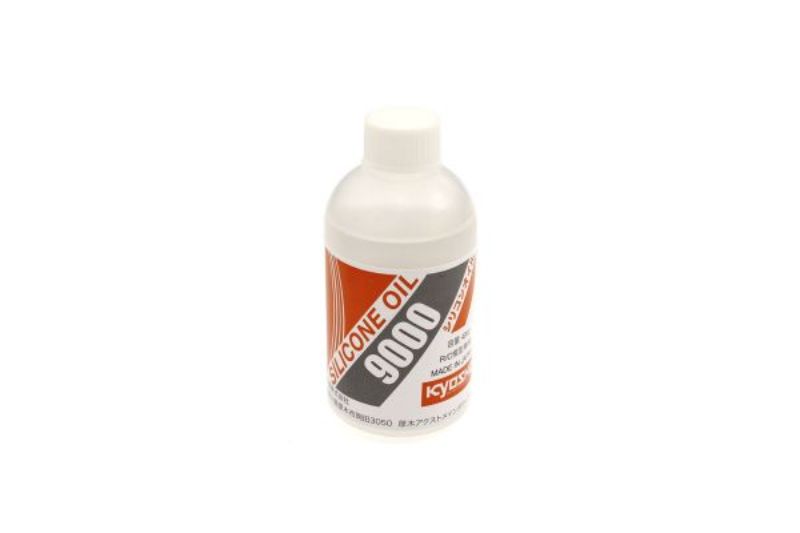 Kyosho Silicone Oil #9000 40cc for enhancing RC vehicle shock performance with excellent damping and stability.