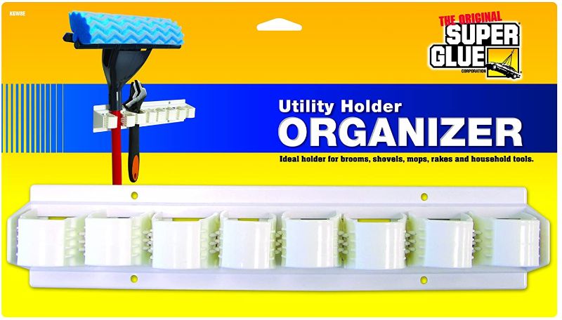 Lightweight utility organizer with 8 compartments for neatly storing crafting adhesives and supplies, ideal for hobbyists.