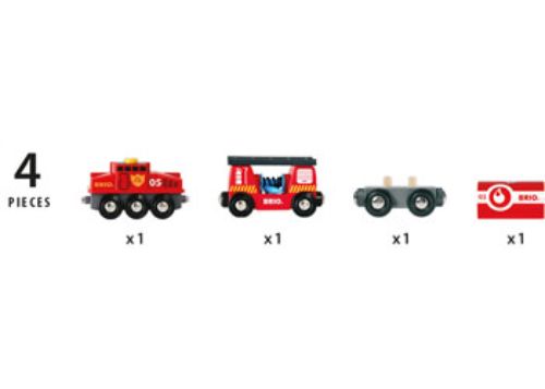 BRIO Train - Rescue Firefighting Train 4 pieces