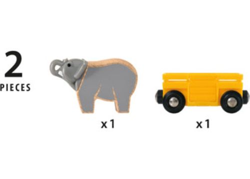 BRIO Vehicle - Elephant and Wagon 2 pieces