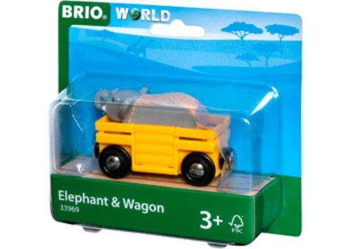 BRIO Vehicle - Elephant and Wagon 2 pieces