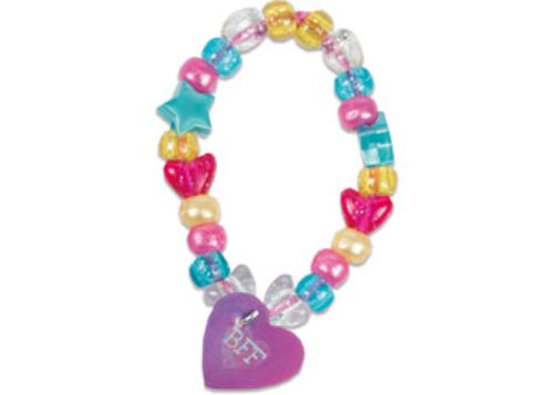 Galt Flip Jewellery kit featuring picture-changing discs, colorful beads, and crafting tools for creative DIY accessories.