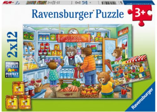 Puzzle - Ravensburger - Lets Go Shopping 2x12pc