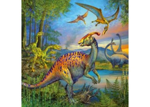 Puzzle - Ravensburger - Dinosaur Fascination Puzzle 3x49pc