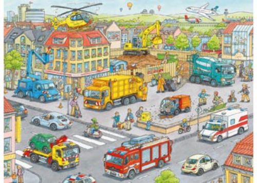 Puzzle - Ravensburger - Vehicles in the City Puzzle 100pc