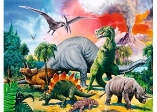 Puzzle - Ravensburger - Among the Dinosaurs Puzzle 100pc