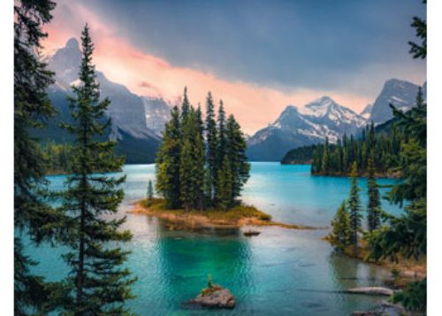 Ravensburger 2000pc Spirit Island puzzle showcasing stunning artwork and a captivating landscape view.