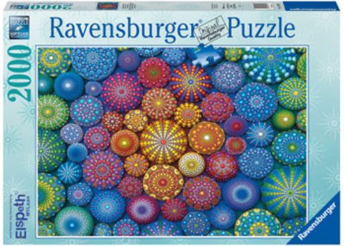 Puzzle - Ravensburger - Radiating Rainbow Mandalas 2000pc