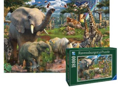 Puzzle - Ravensburger - At the Waterhole Puzzle 18000pc