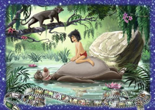 1000-piece Ravensburger puzzle featuring Mowgli and Baloo from the 1967 Disney classic, The Jungle Book.