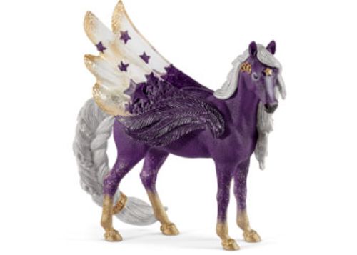 Schleich Star Pegasus mare, a celestial-themed collectible toy with shimmering star patterns, igniting imagination and adventure.