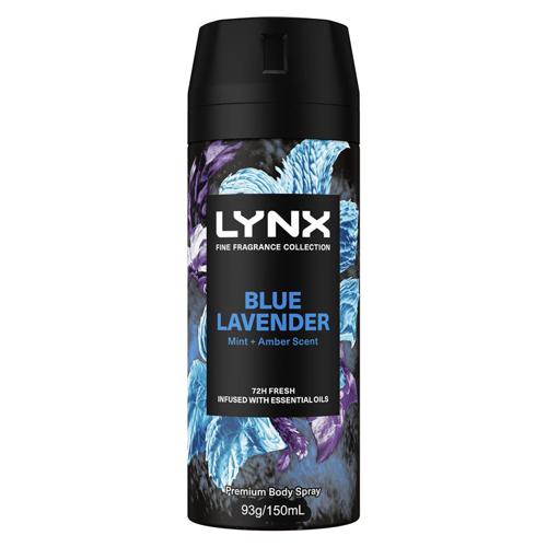 Lynx Spray Blue Lavender 150ml (Pack of 3)