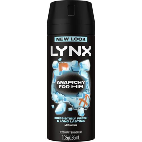 Lynx Spray Anarchy for Him 150ml (Pack of 3)
