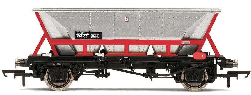 Hornby HAA Hopper model, BR Railfreight, showcasing detailed design and historical significance in coal transport.