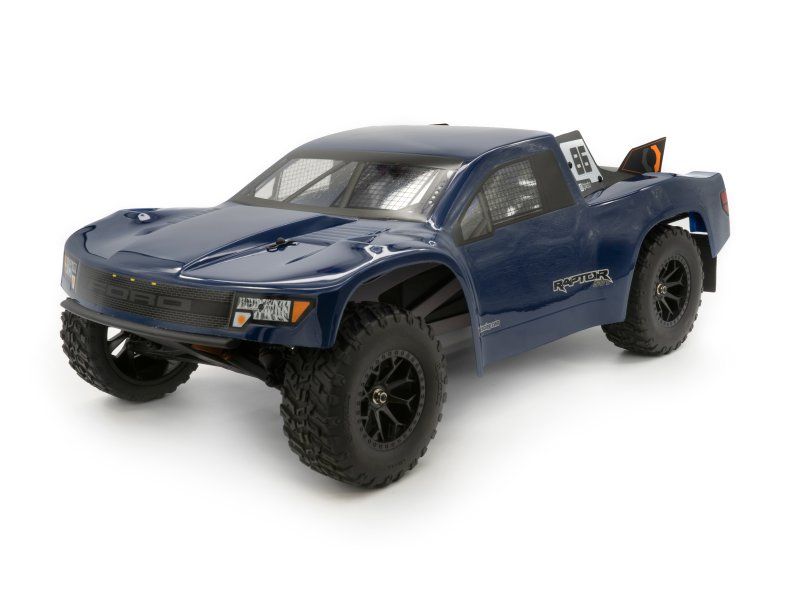 Ford Raptor SC body for RC cars, featuring authentic details and durable polycarbonate for off-road performance and custom paint options.