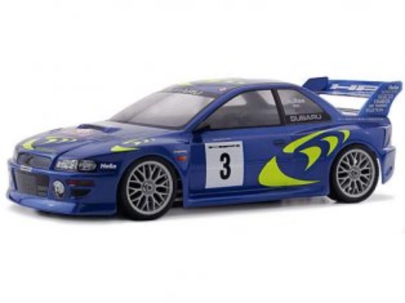 Detailed 190mm body for 1/10 Impreza 22B WRC, officially licensed by Subaru, enhancing RC aesthetics and performance.