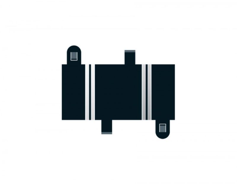 Slot Car Accessory - Short Straight 78mm 2