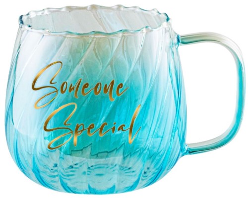 Fluted Glass - Someone Special Blue (650ml)