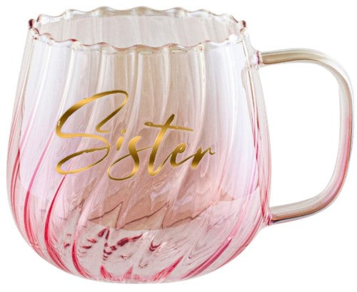 Fluted Glass - Sister Pink (650ml)