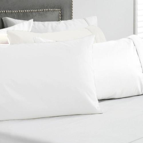 Egyptian Cotton Sateen Oxford Pillowcases White Pair - Baksana