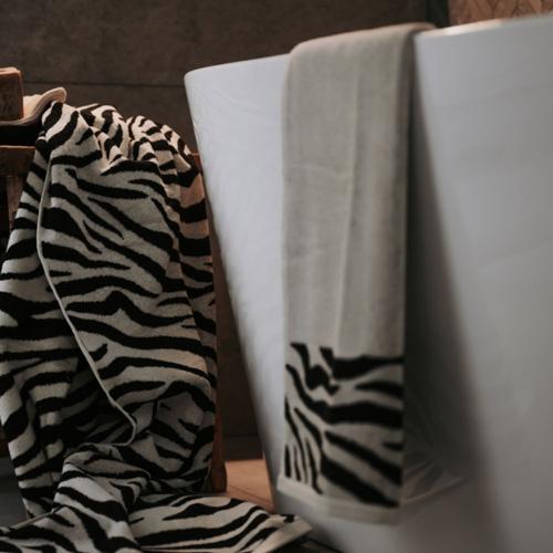 Cotton Jacquard Bath Sheet Zebra 100x150cm 500gsm - Baksana