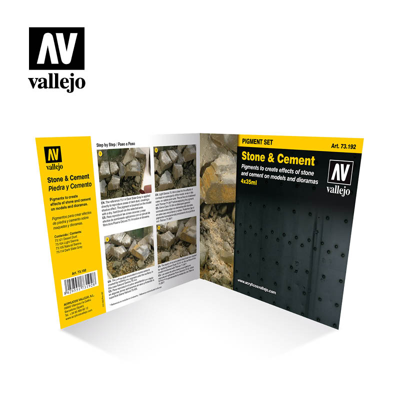 Vallejo - Pigments - Set Stone & Cement 35ml