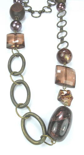 Necklace - Resin - Brown - Smartfox