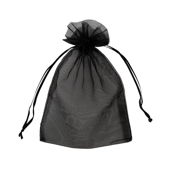 Organza Bag Black Pack of 10.